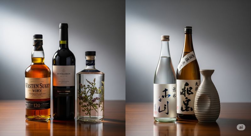 洋酒や日本酒のかっこいい名前との比較 洋酒や日本酒のかっこいい名前との比較
