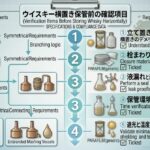 ウイスキー横置き保管で確認したい立て置きと栓まわりの注意点を示す資料風イメージ