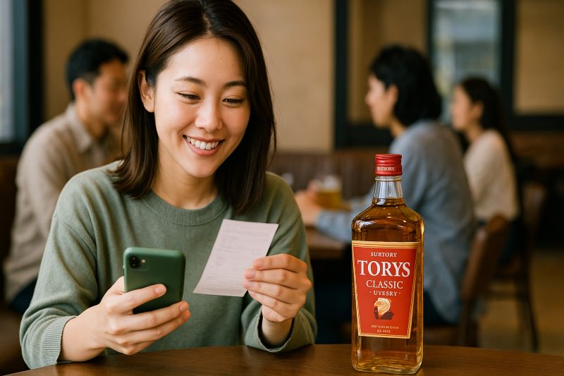 レシートで応募するトリスキャンペーンの手順 レシートで応募するトリスキャンペーンの手順