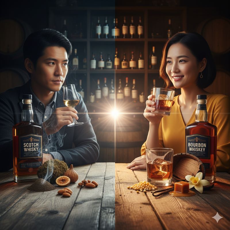 スコッチとバーボンの味や香りの決定的な差