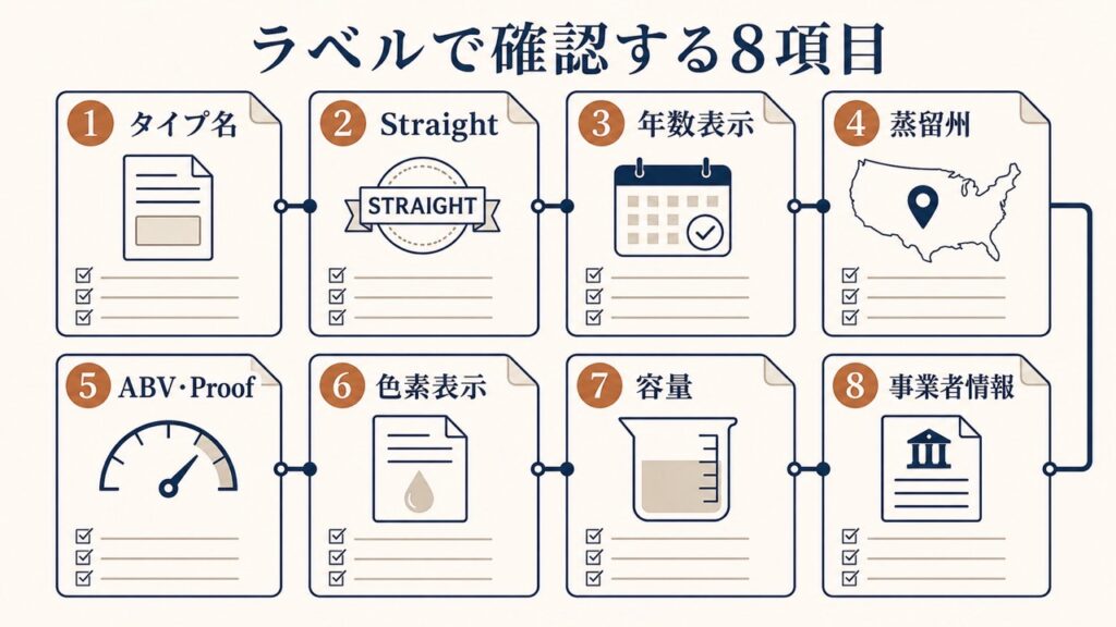 American Single Malt・Single Malt Scotch・Bourbonの原料・生産地・熟成条件を比較した図