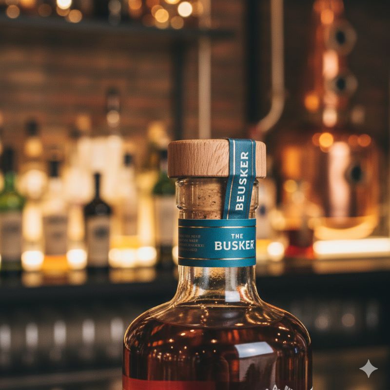 リニューアルによって採用された高級感のあるコルク栓と、ボトルのネック部分のクローズアップ。