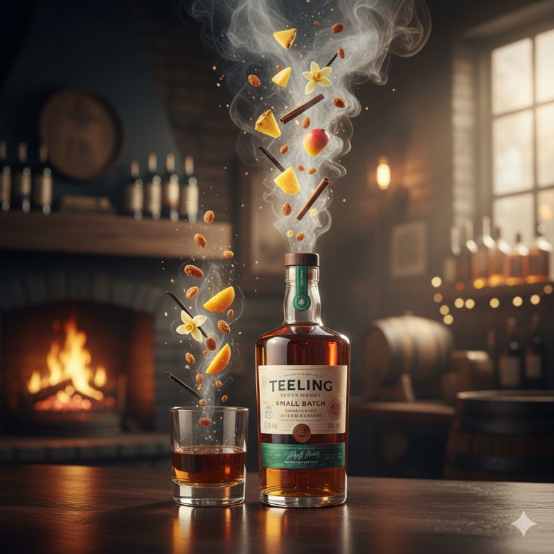 ラム樽熟成によるトロピカルな風味とスパイスを表現したティーリング・ウイスキーのイメージ