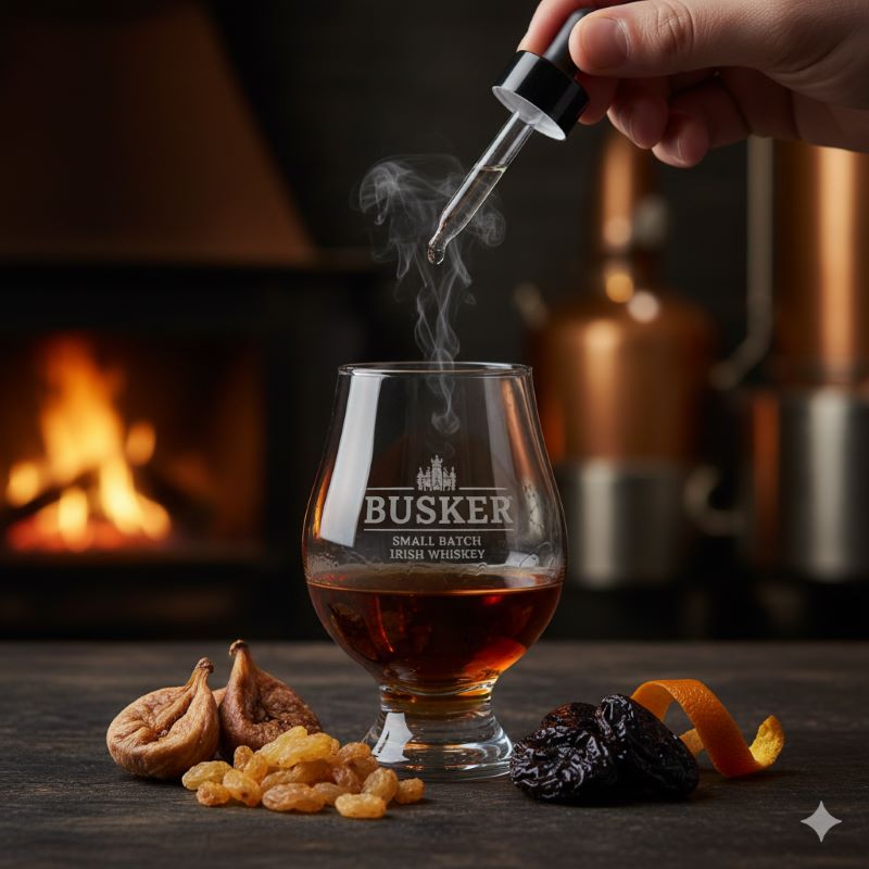 ウイスキーの香りを引き出すおすすめの飲み方：スポイトで加水する様子