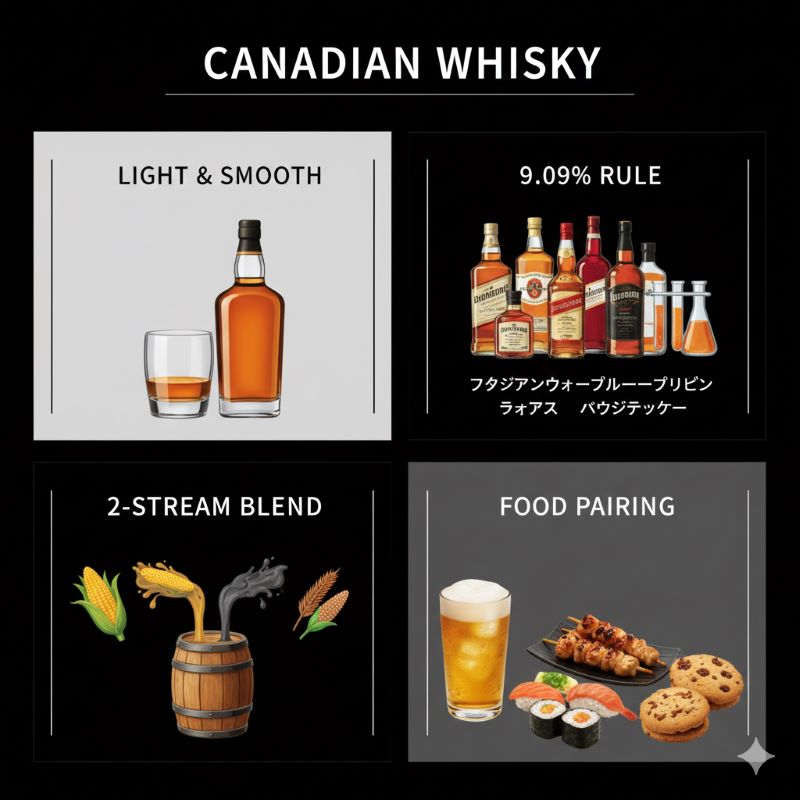 カナディアンウイスキーの特徴を総括