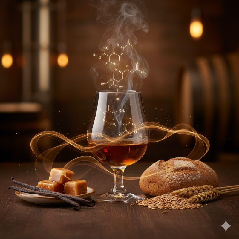 カナディアンウイスキーの風味特徴であるバニラ、キャラメル、ライ麦をイメージしたテイスティンググラス