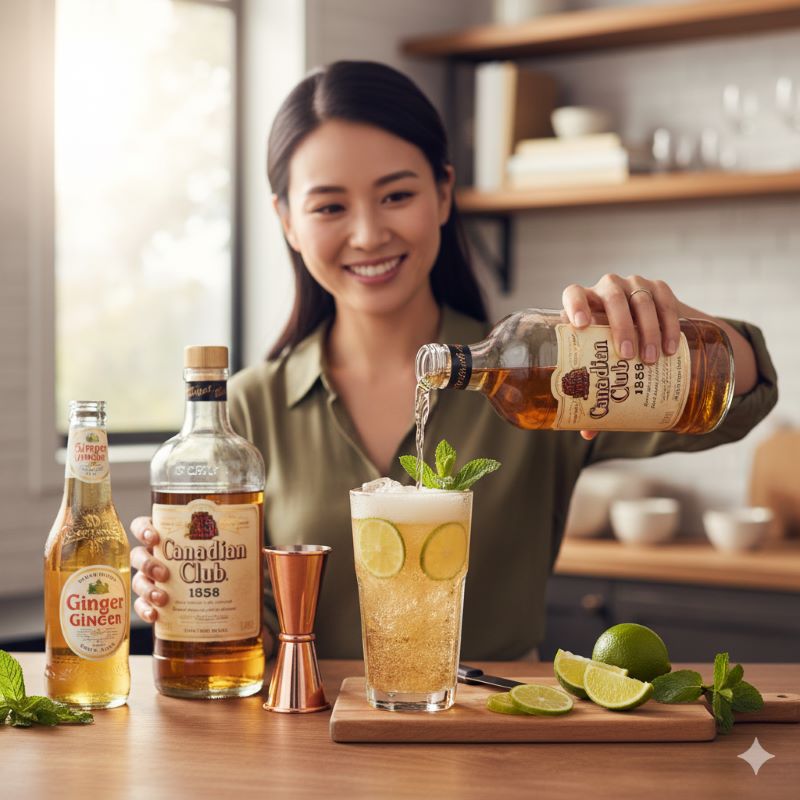 ウイスキーが苦手な人向けにおすすめの、ジンジャーエールで割る美味しいカクテル作り