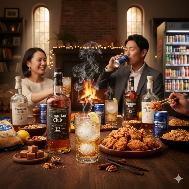 仕事終わりに自宅で手軽にハイボール缶を楽しむ日本の大人のリラックスタイム