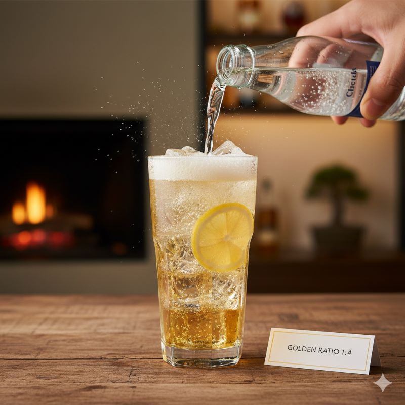黄金比1:4で作られた、爽快感あふれるカナディアンクラブのハイボール