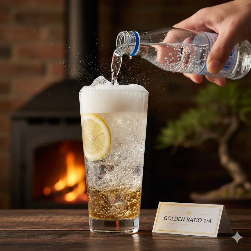 黄金比で作られた、強炭酸の泡が弾ける爽快なカナディアンクラブのハイボール