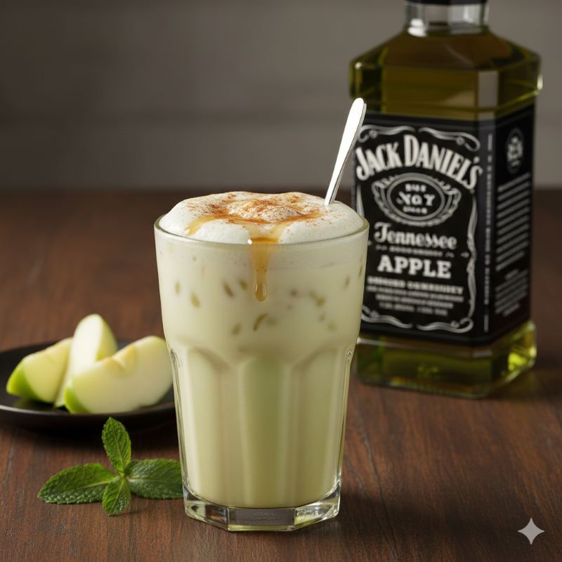 デザート感覚で楽しめるジャックダニエルアップルの牛乳割り（ジャックアップルミルク）