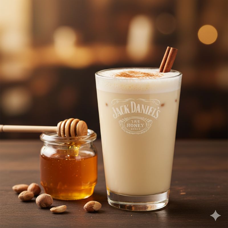 甘くて飲みやすい、ジャックダニエルハニーの牛乳割り（ジャックハニーミルク）