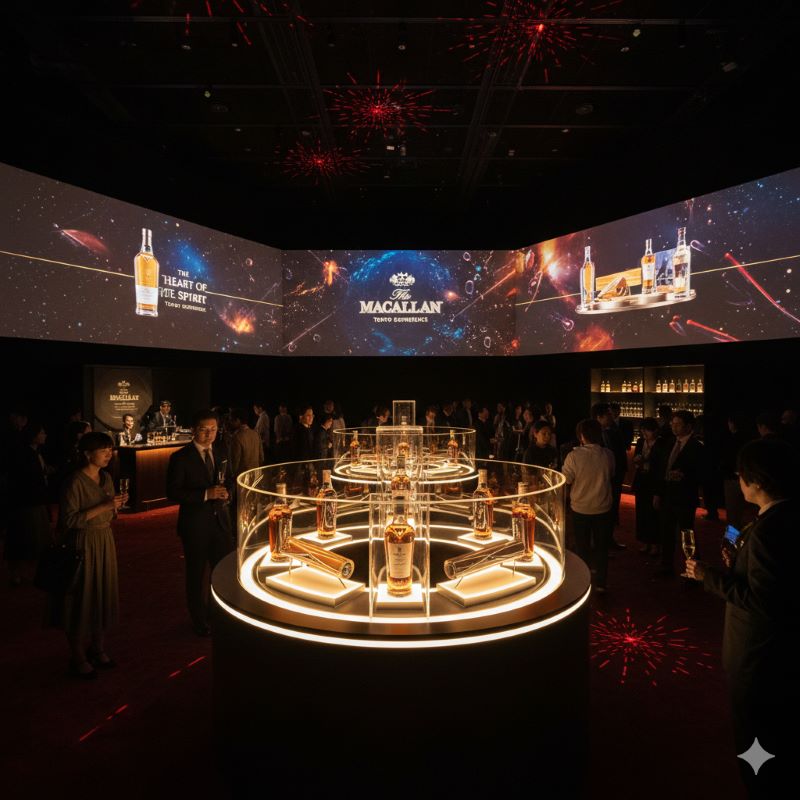 東京で開催されたマッカラン200周年記念イベント「THE HEART OF THE SPIRIT」の会場風景