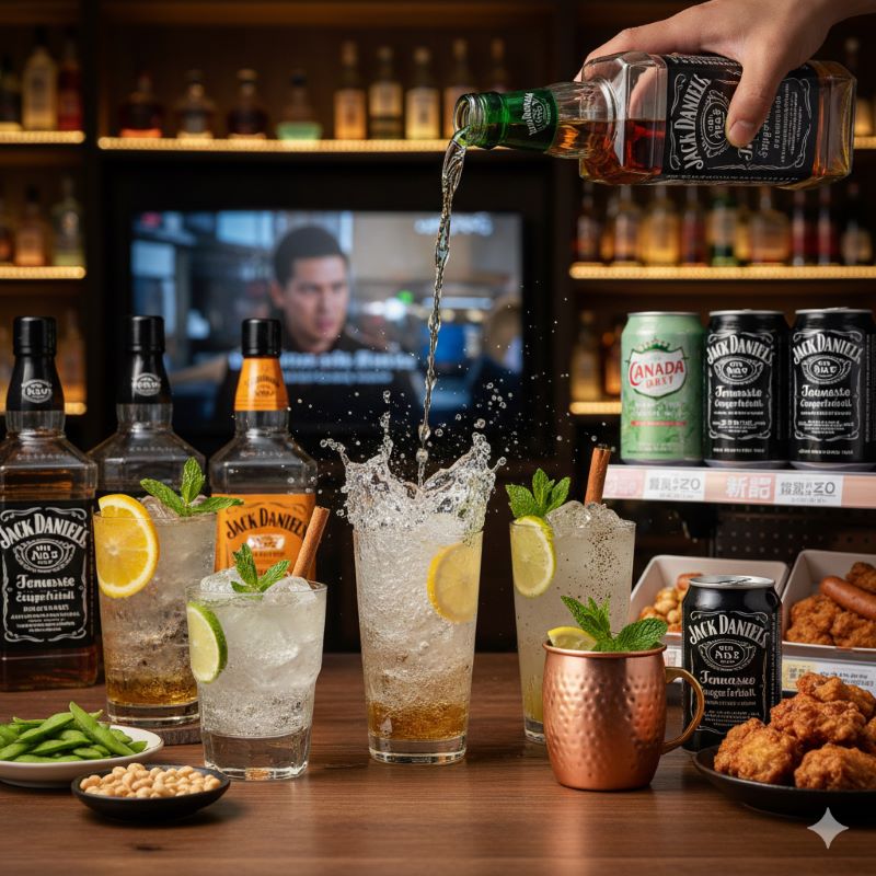 オレンジスライスとブラックペッパーで大人の味わいにアレンジされたジャック・ジンジャー