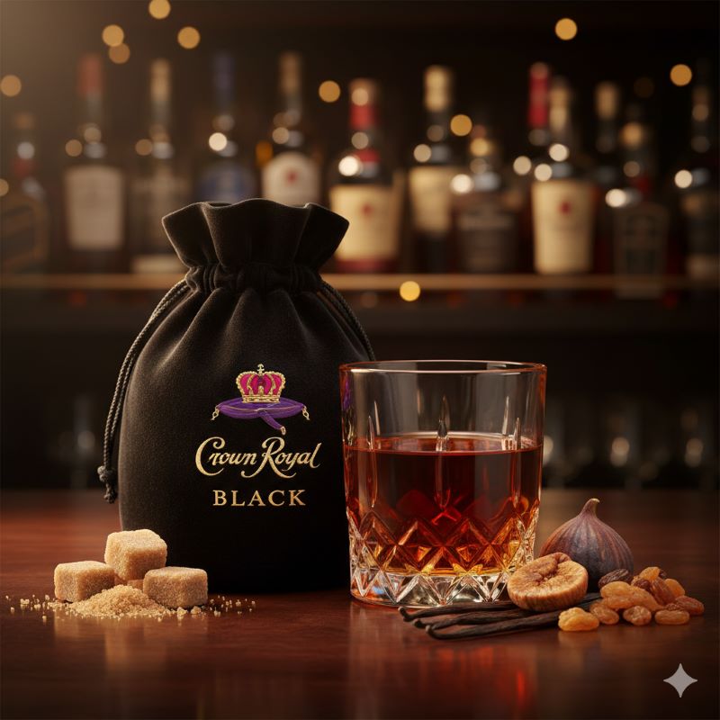 メープルやバニラ、ドライフルーツの風味を象徴する豪華なウイスキーのイメージカット