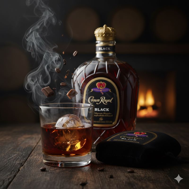 ヘビーチャー樽の個性を感じる濃厚なクラウン ローヤル ブラックのロック