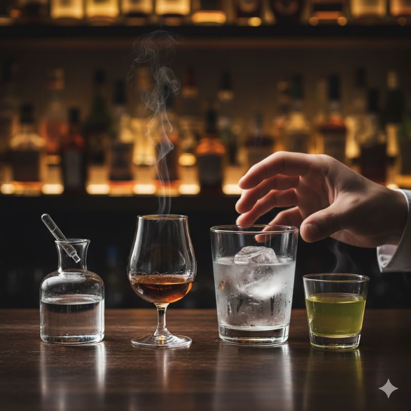 高度数ウイスキーを安全に楽しむための理想的なチェイサーとグラスのセット