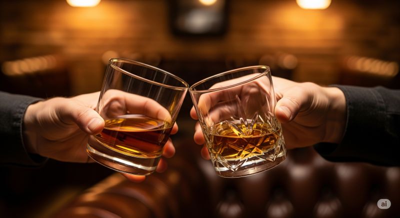 ウイスキーを愉しむ様子